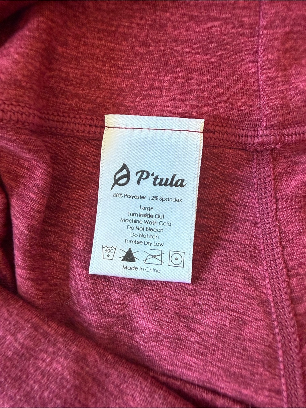P'tula Heathered Raspberry Leggings - Picture 3 of 3